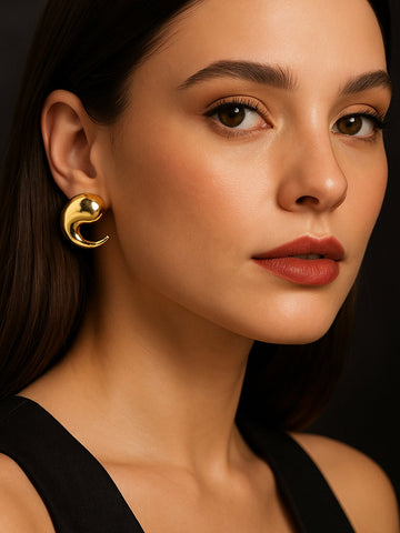 Abdesigns Western Gold Plated Invert Tear Drop Earring