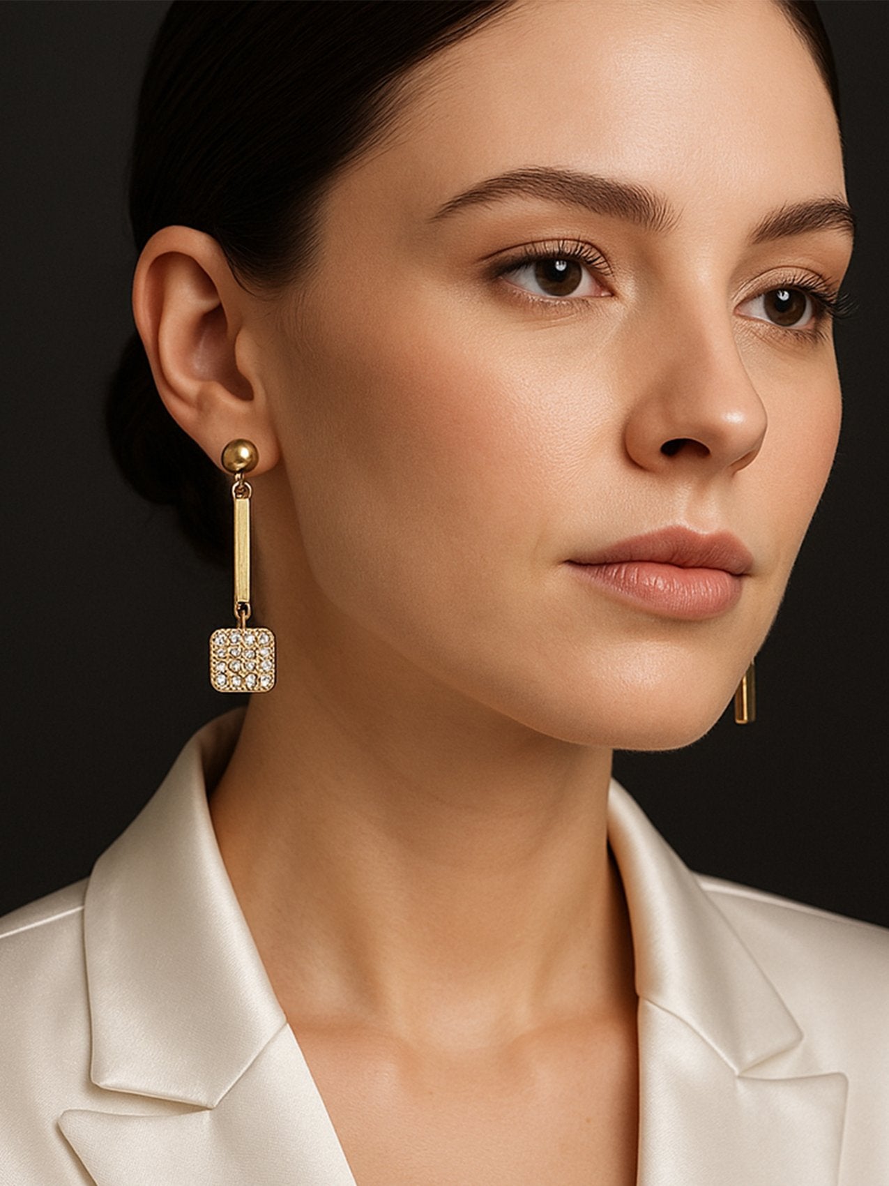 Abdesigns Gold Plated Long Western Dangler Earrings