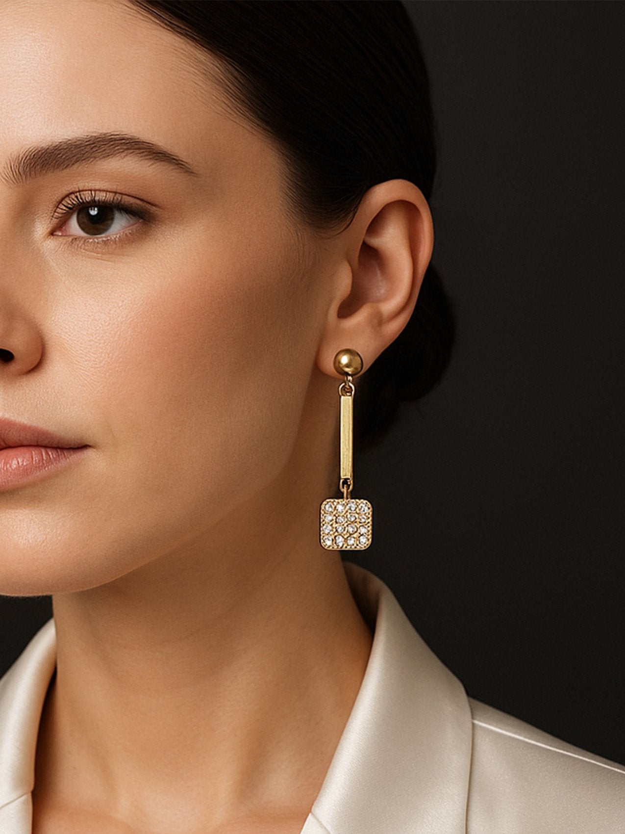 Abdesigns Gold Plated Long Western Dangler Earrings