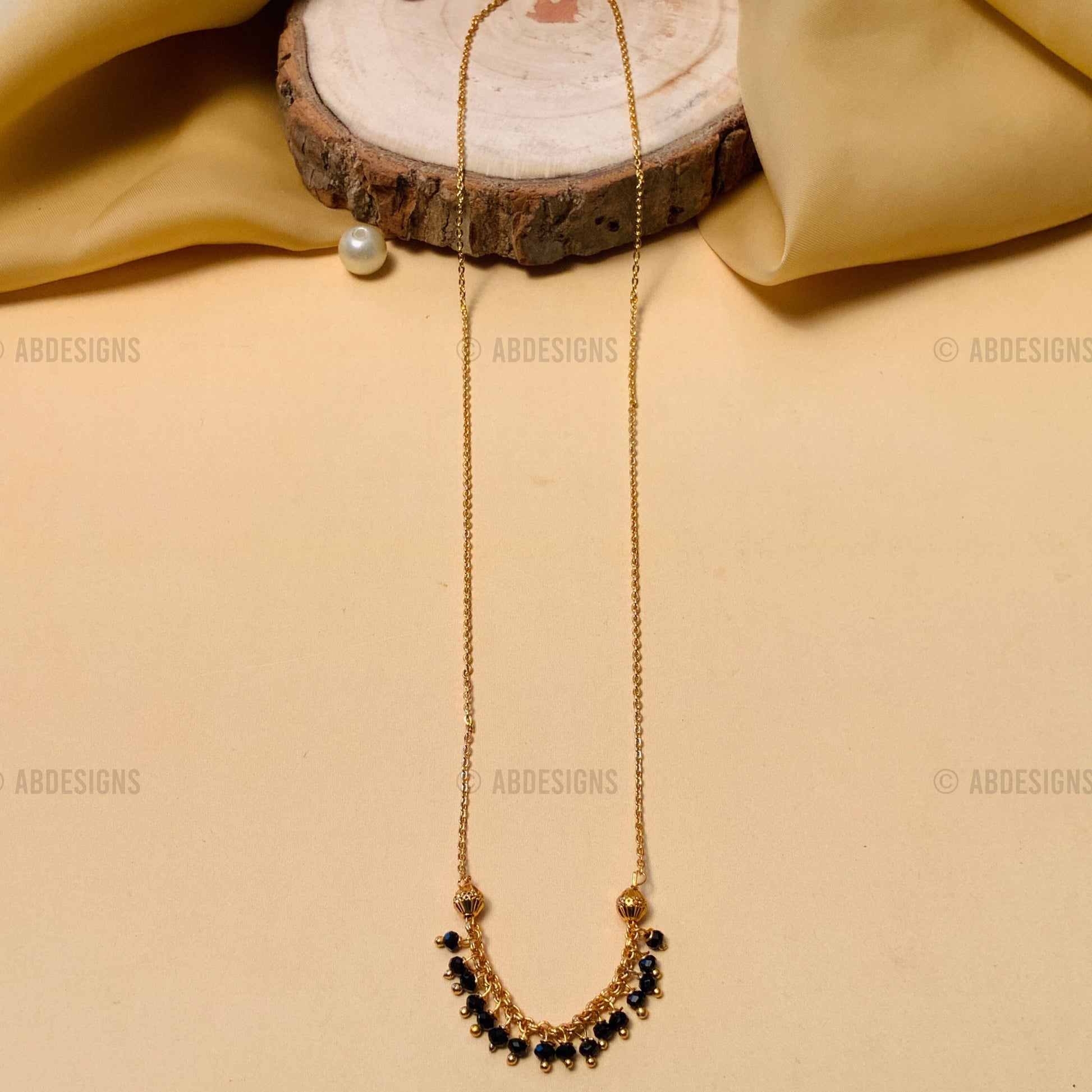 Delicate Fancy Gold Plated Mangalsutra - Abdesignsjewellery