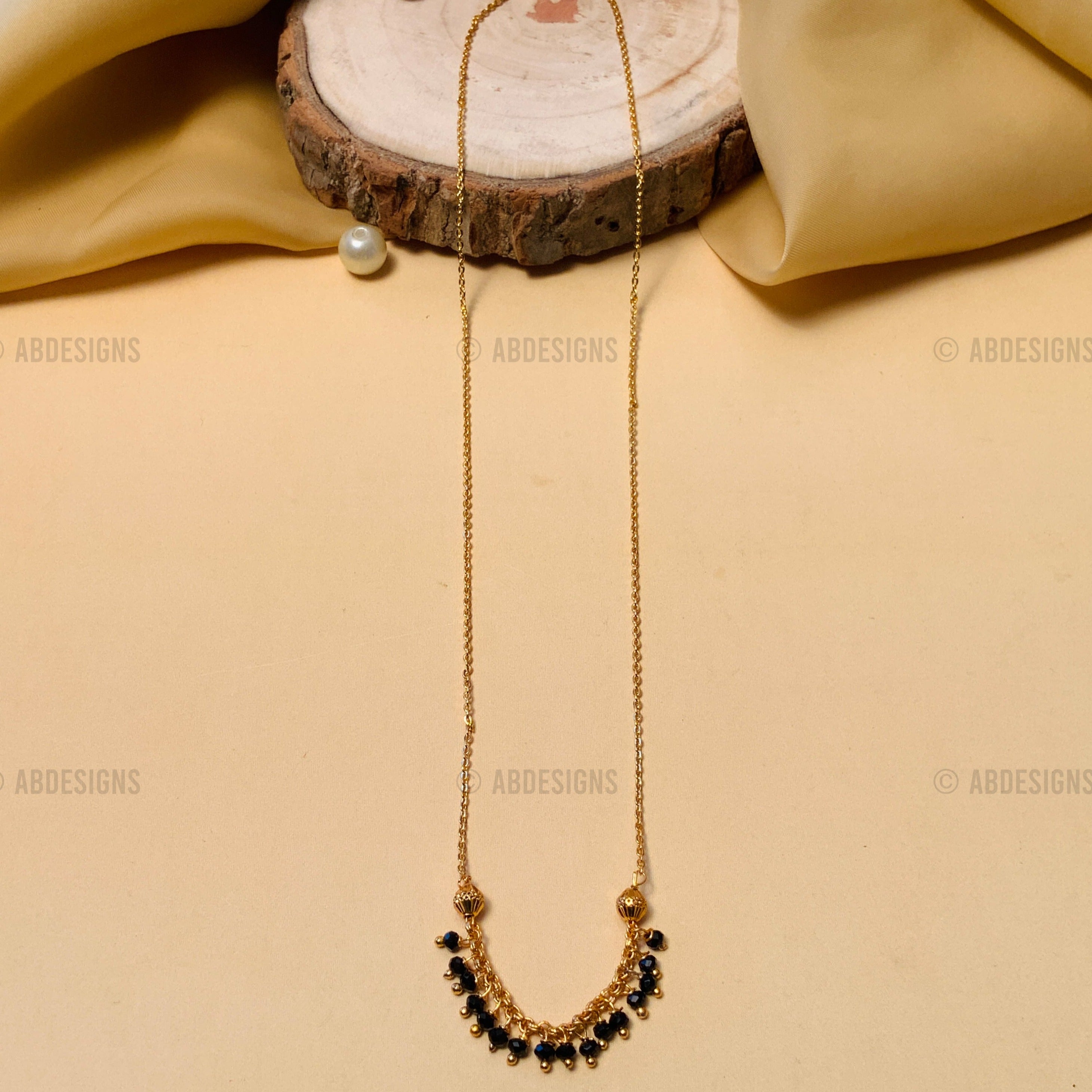 Delicate Fancy Gold Plated Mangalsutra - Abdesignsjewellery