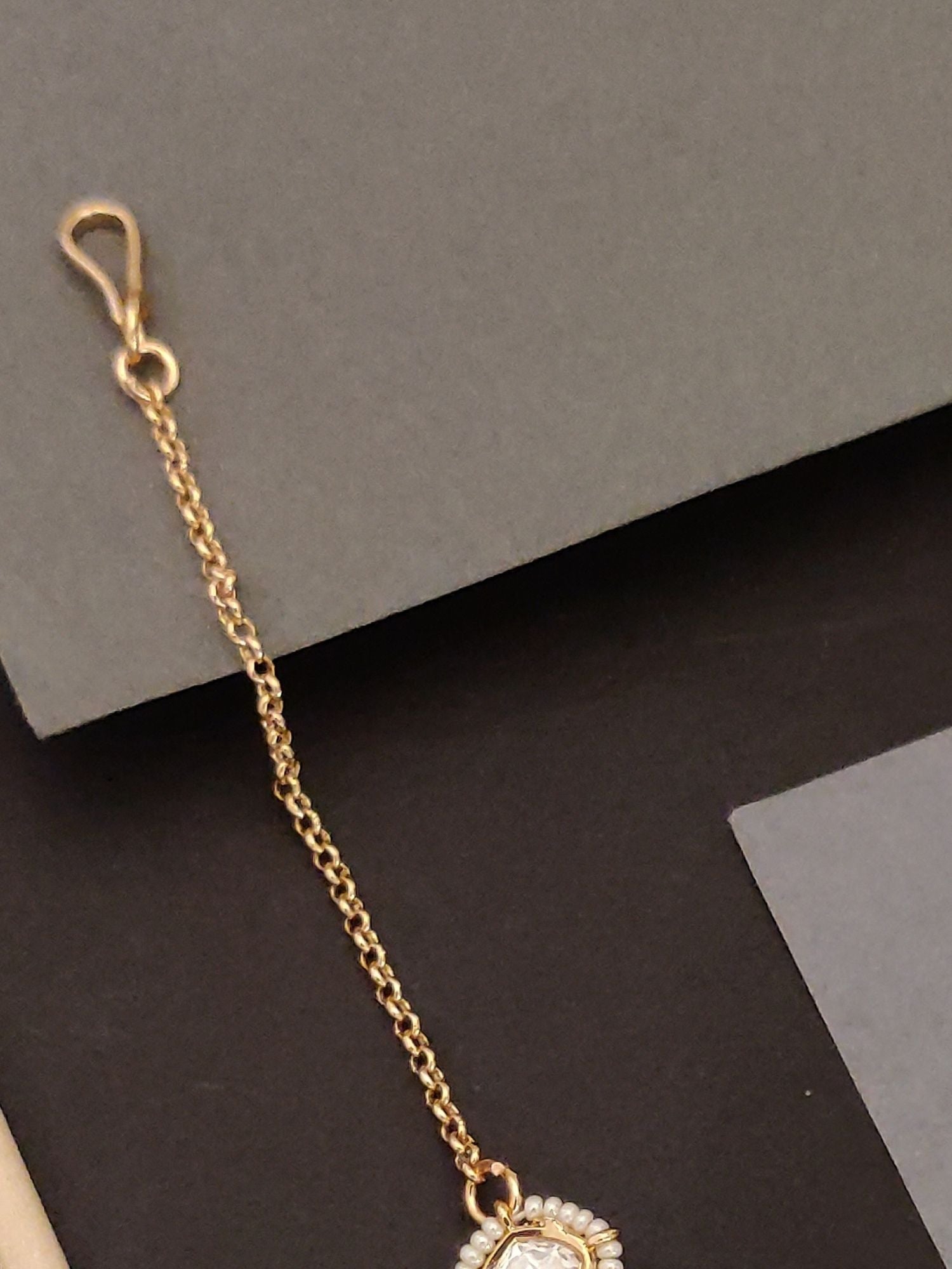 Abdesigns Gold Plated Kundan Maangtikka