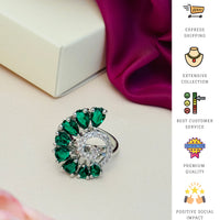 Thumbnail for Silver Plated Party Zircon Cocktail Ring