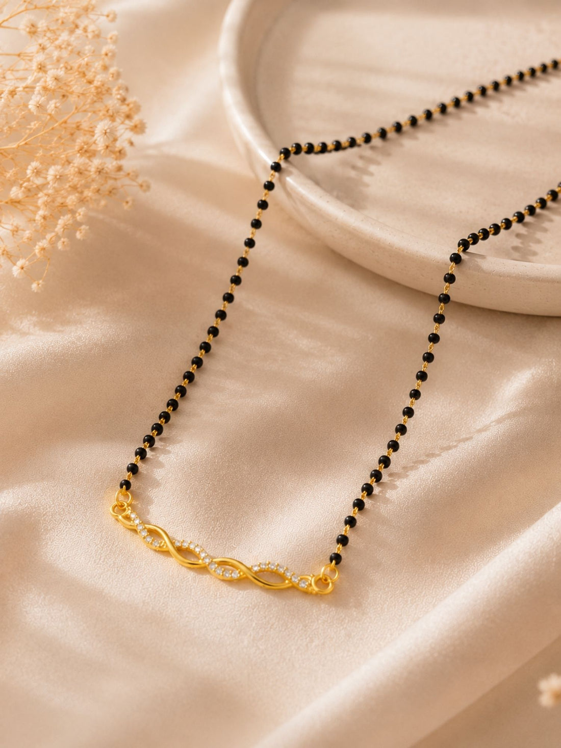 Infinity Mangalsutra in Gold Plating – Daily Wear | Abdesigns