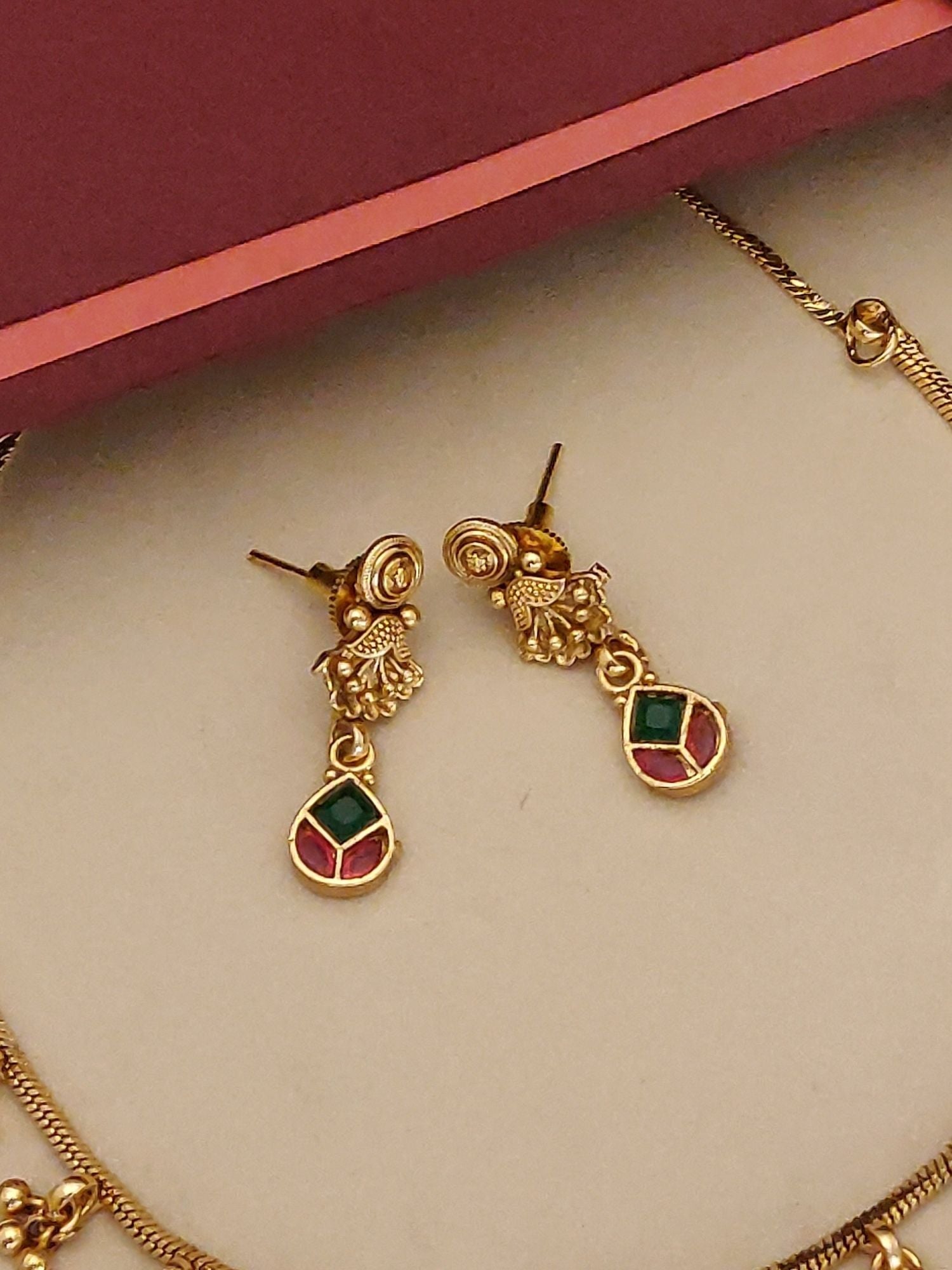 Abdesigns Gold Plated Kempstone Necklace Set