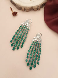Thumbnail for Elegant Green CZ Earrings - Abdesignsjewellery