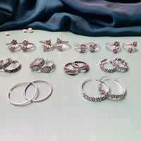 Thumbnail for Floral Pack of 10 Silver Oxidised Toe-rings Designs - Abdesignsjewellery