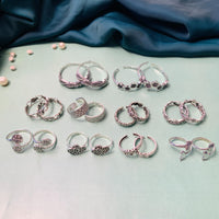 Thumbnail for Elegant Pack of 10 Silver Oxidised Toe-rings Designs - Abdesignsjewellery