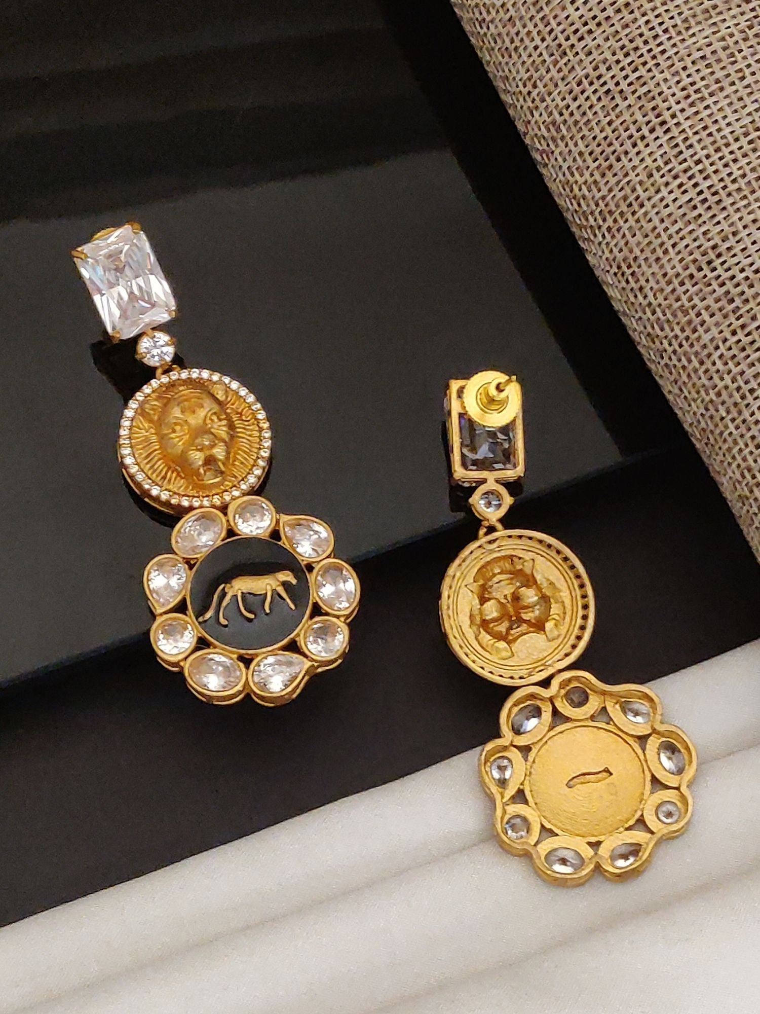 Abdesigns Sabyasachi Style Gold Plated Earring