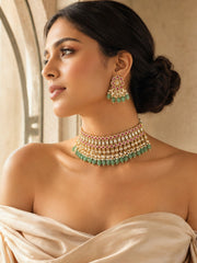 Abdesigns Antique Polki Choker Necklace Set