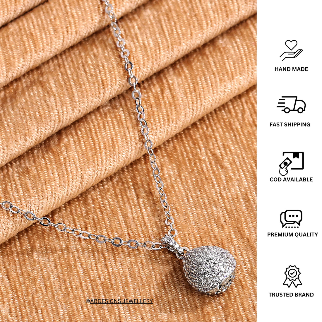 American Diamond Pendant Set