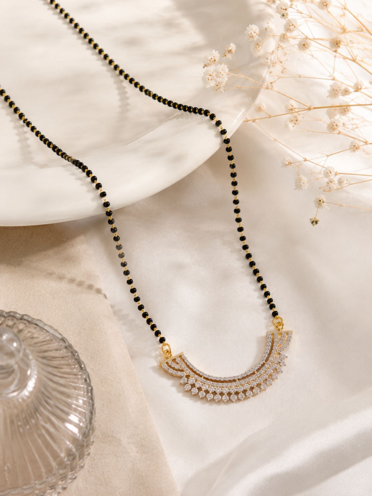 Minimal Mangalsutra Set in Gold Plating – Daily Wear | Abdesigns