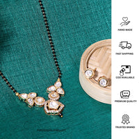Thumbnail for Charming Gold Polki Teardrop Mangalsutra - Abdesignsjewellery
