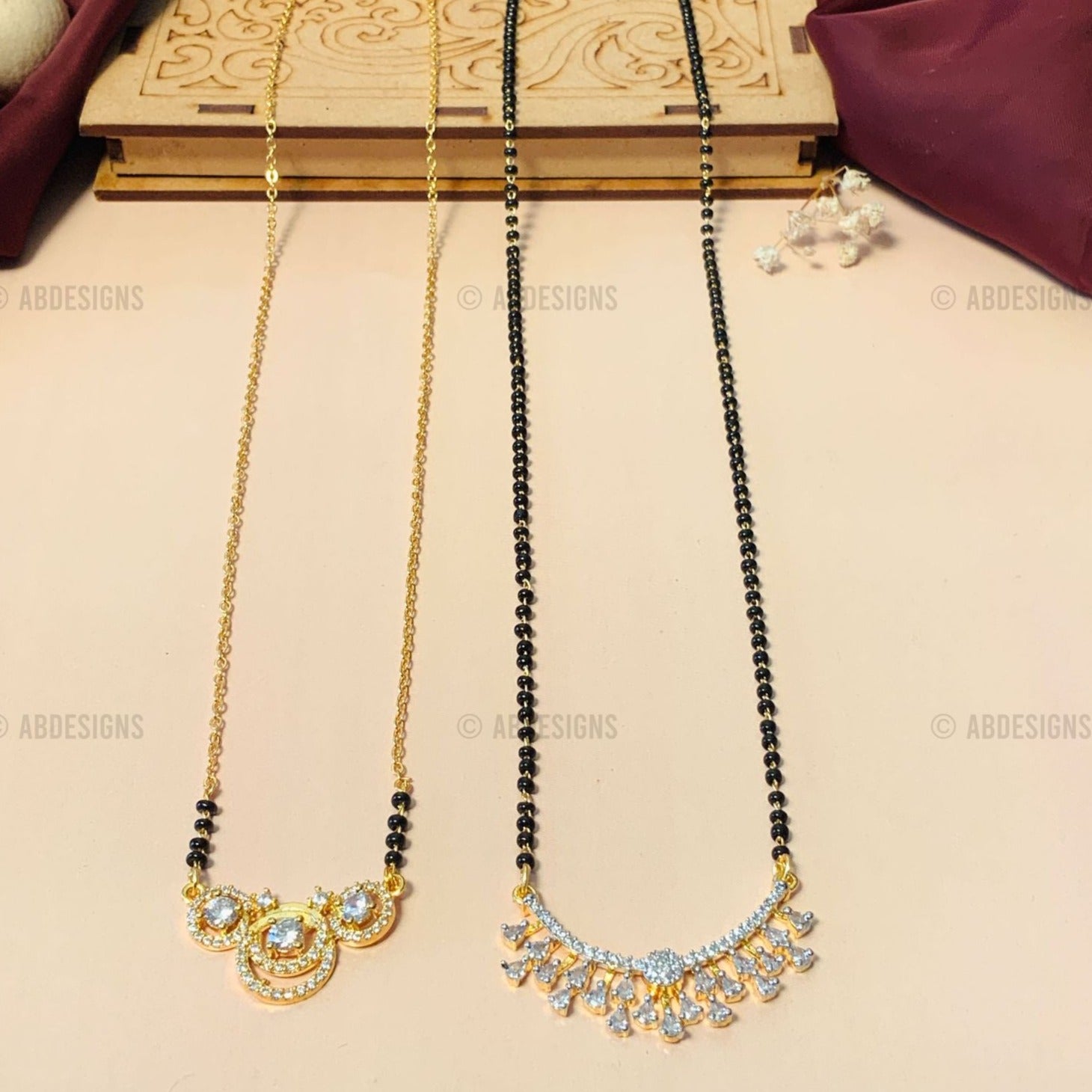 Ameriacan Diamond Mangalsutra Combo 