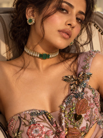 Kundan Stone Choker Necklace Set Gold Plated | Abdesigns Jewellery