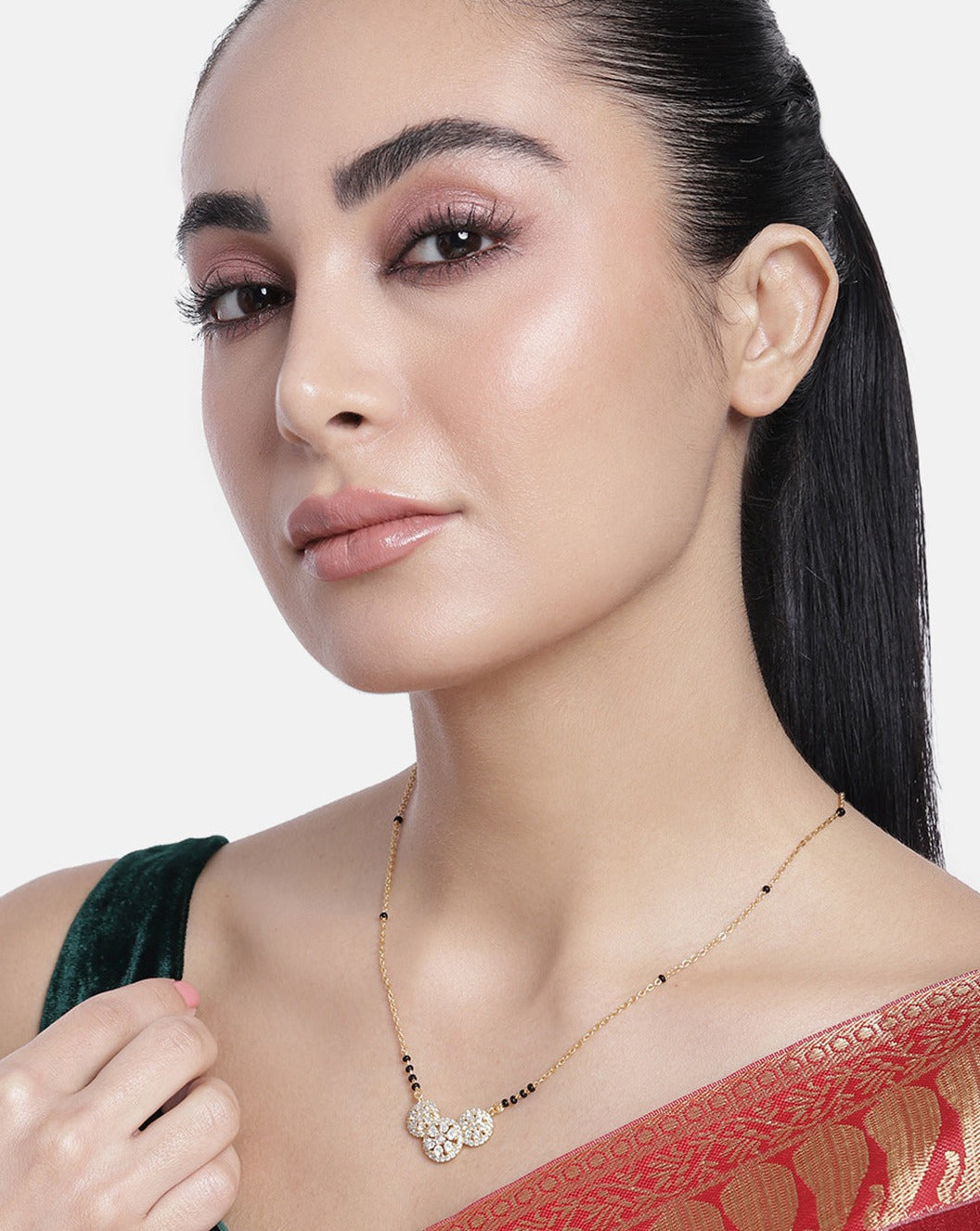 Stunning Sparkling Gold Plated Mangalsutra