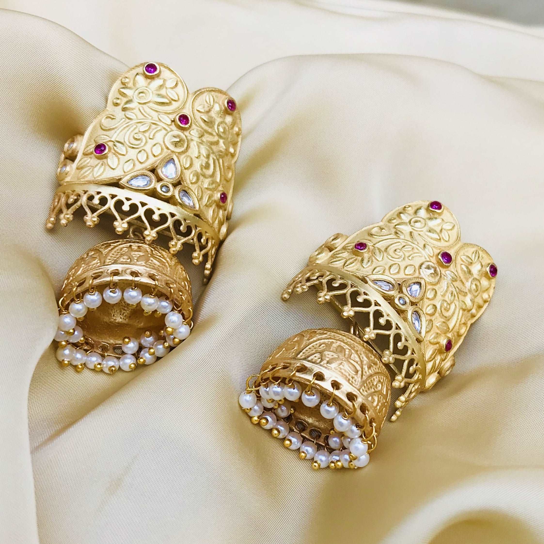 Antique Gold Tone Earrings - Abdesignsjewellery