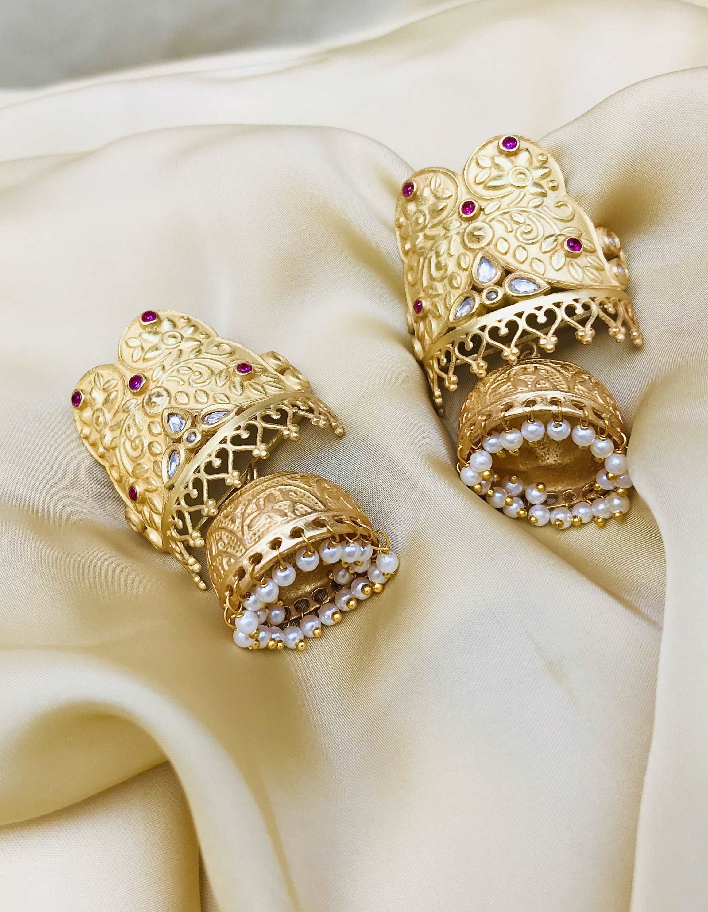 Antique Gold Tone Earrings - Abdesignsjewellery