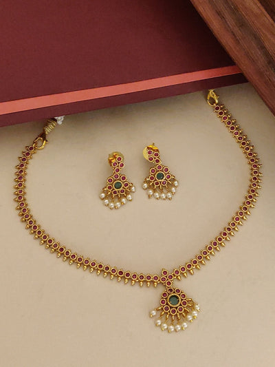 Abdesigns Gold Plated Necklace Set