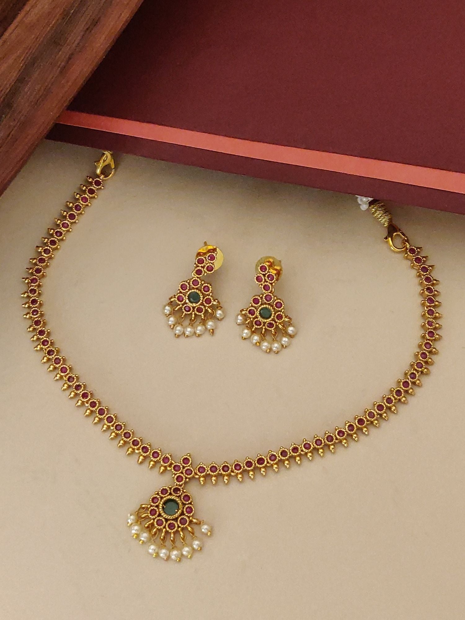 Abdesigns Gold Plated Necklace Set