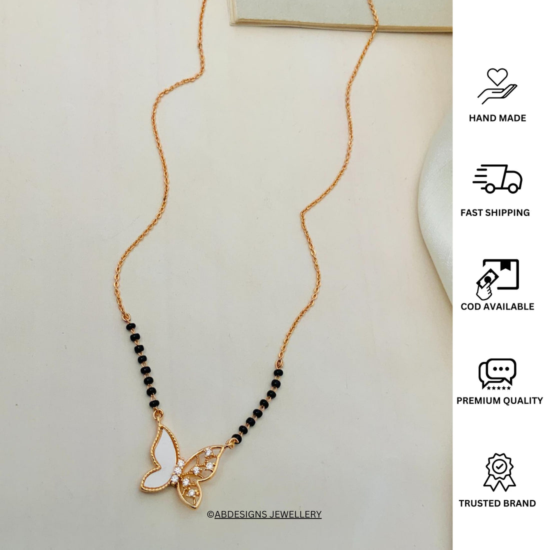 RoseGold Plated American Diamond Mangalsutra