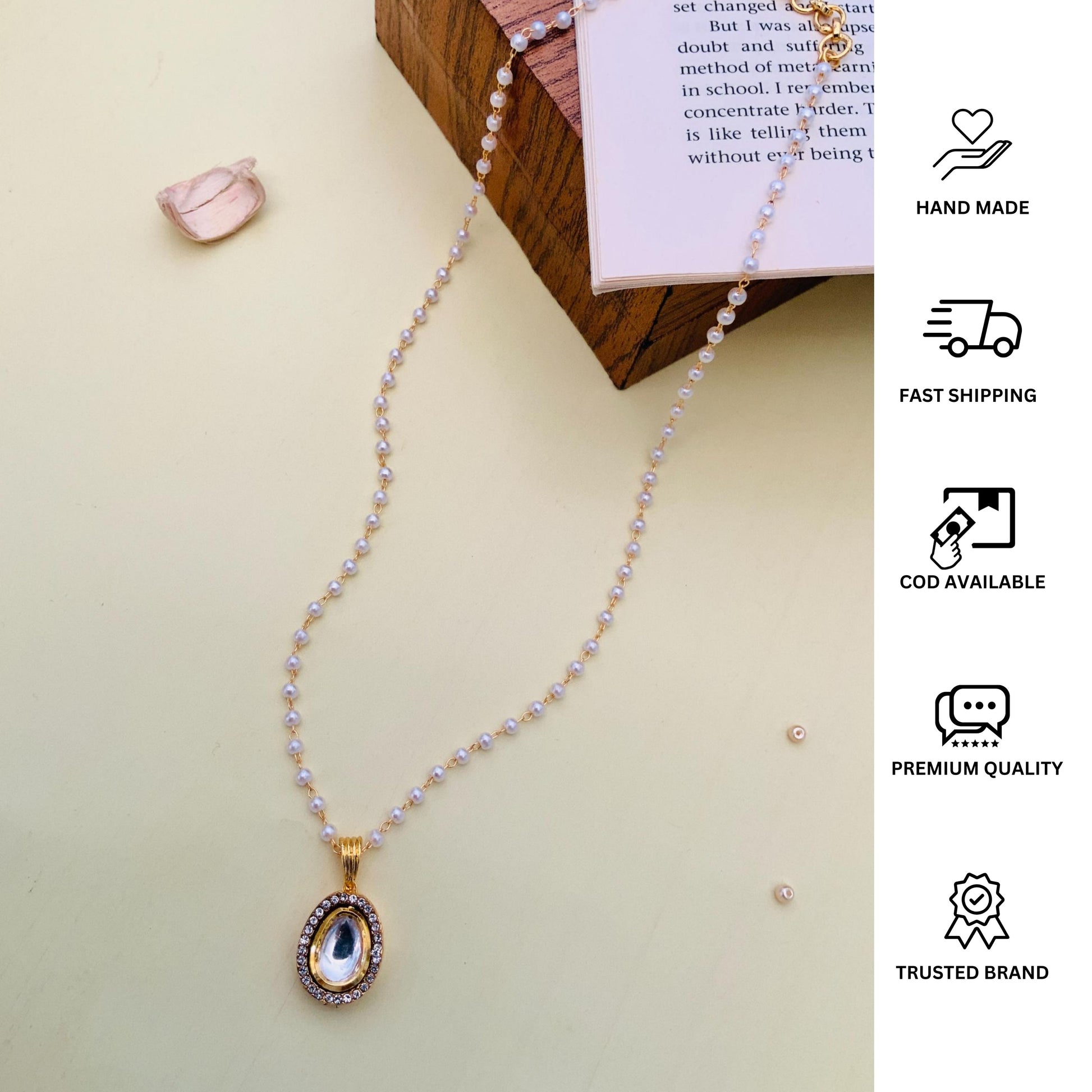 Abdesigns Polki Pendant Chain 