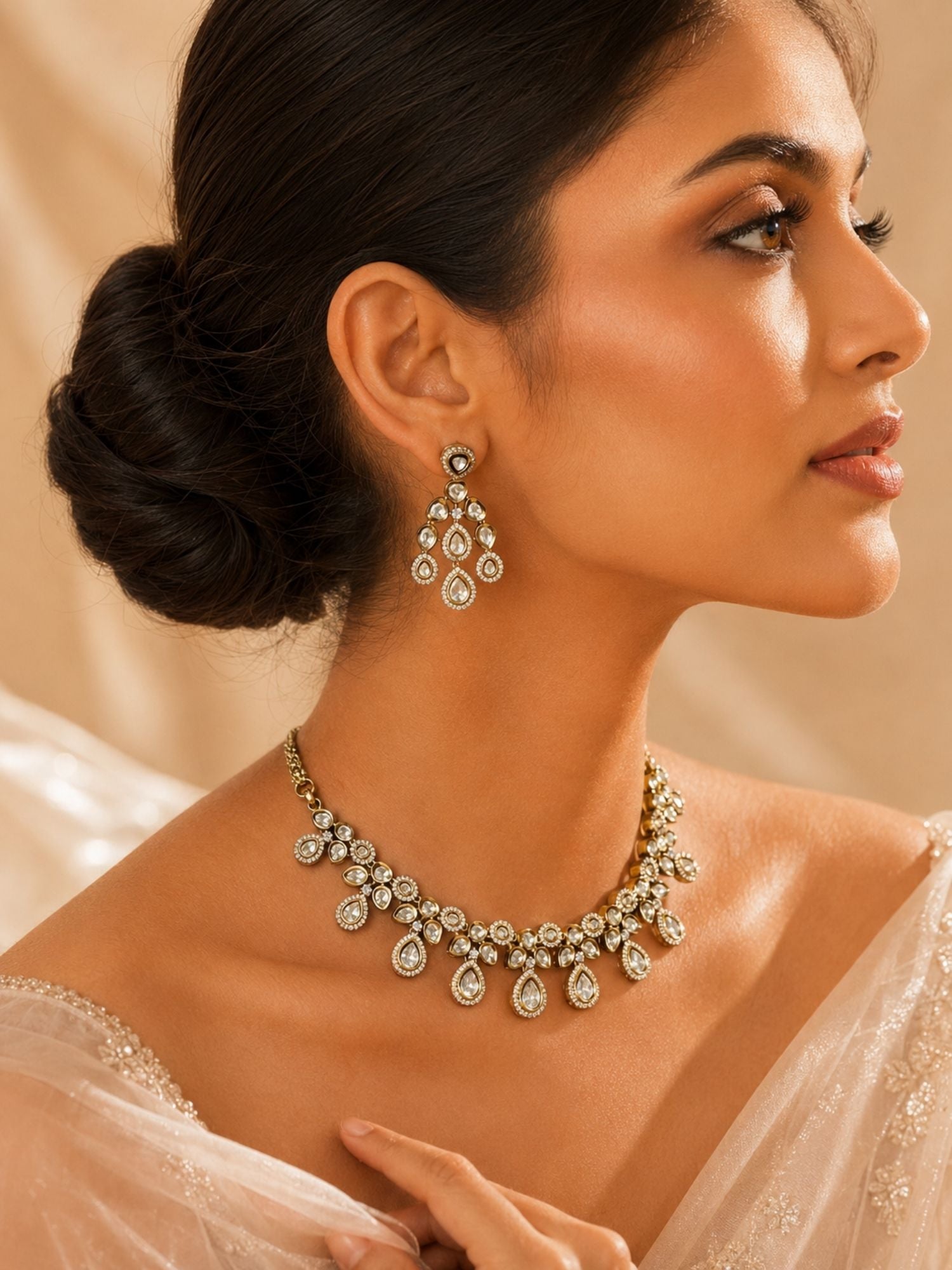 Kundan Drop Necklace Set | Abdesigns