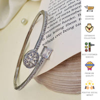 Thumbnail for Charming Silver Plated American Diamond Bracelet