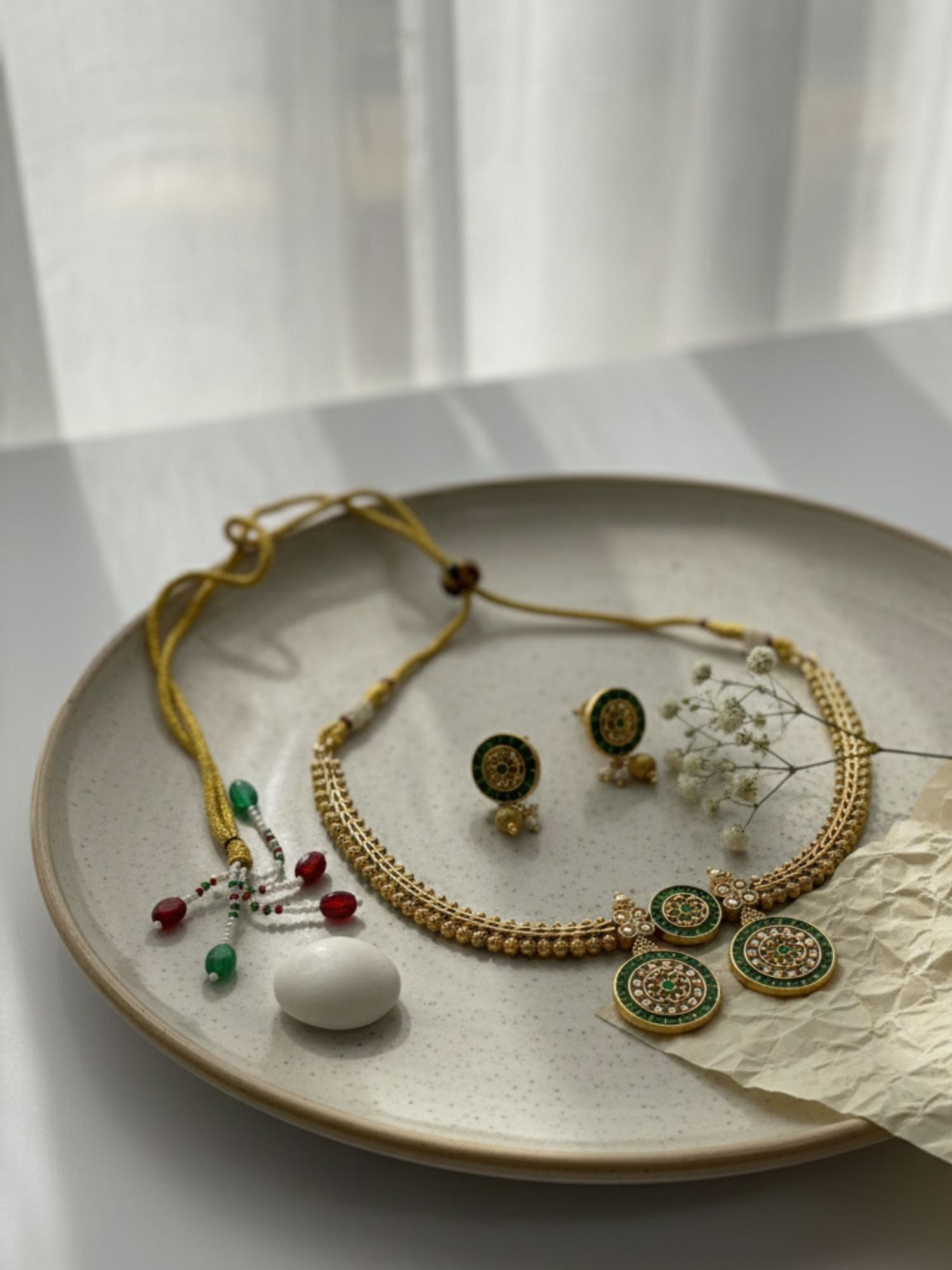 South Indian Antique Necklace Set - necklace by Abdesigns Jewellery