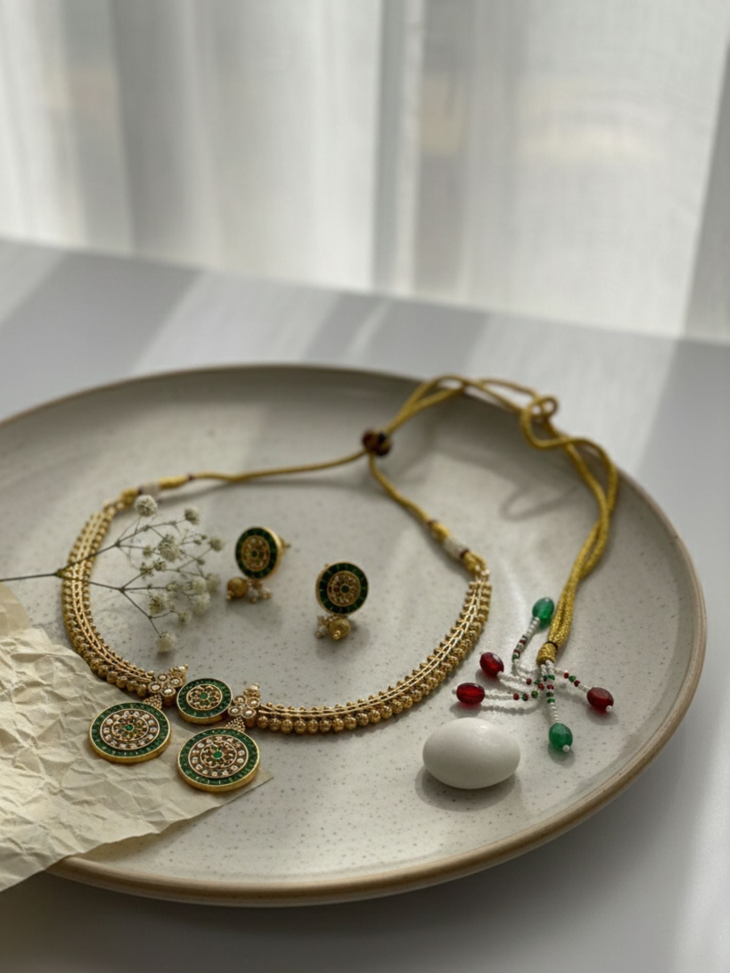 South Indian Antique Necklace Set - necklace by Abdesigns Jewellery