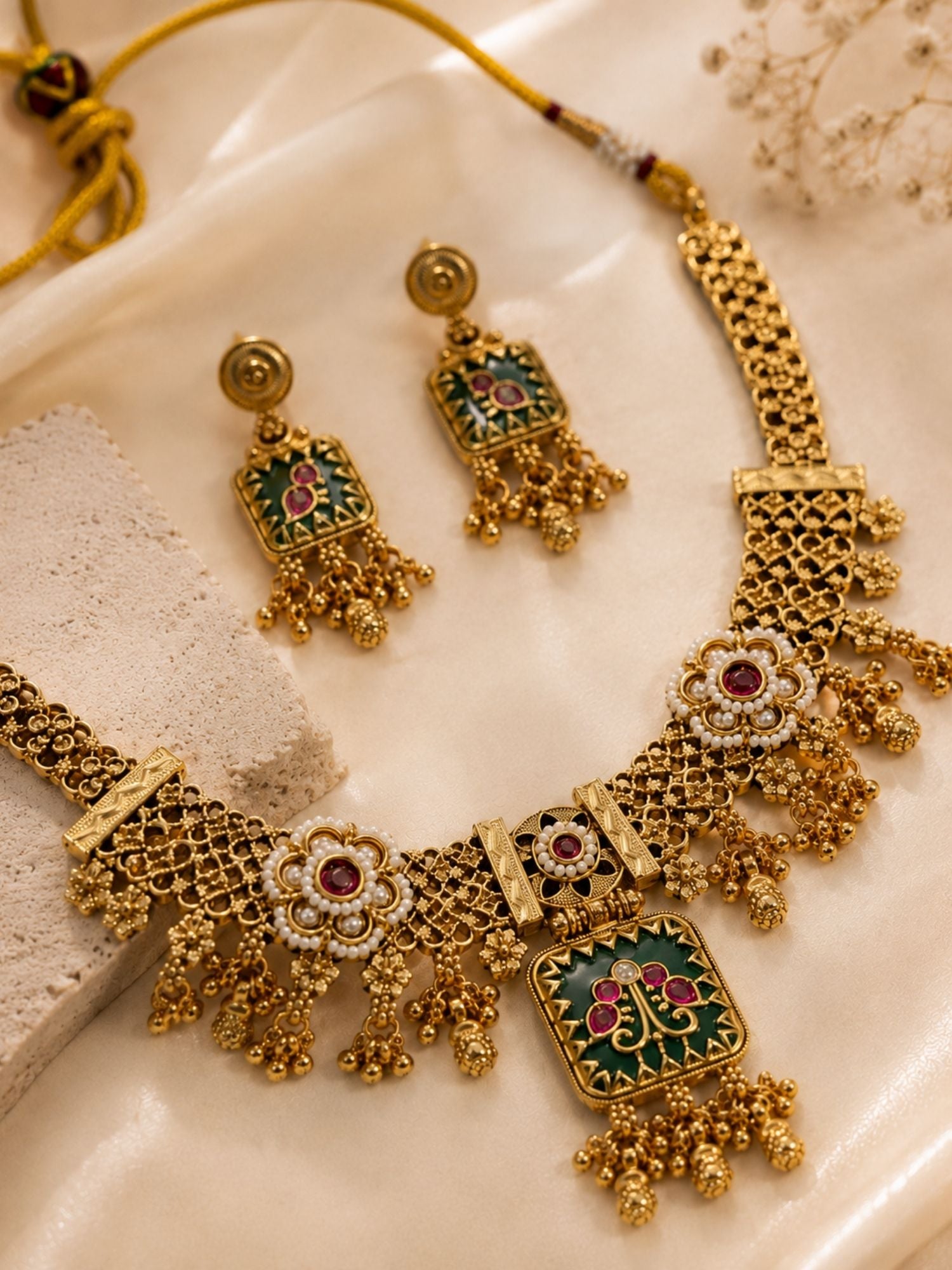Antique Temple Necklace Set | Abdesigns