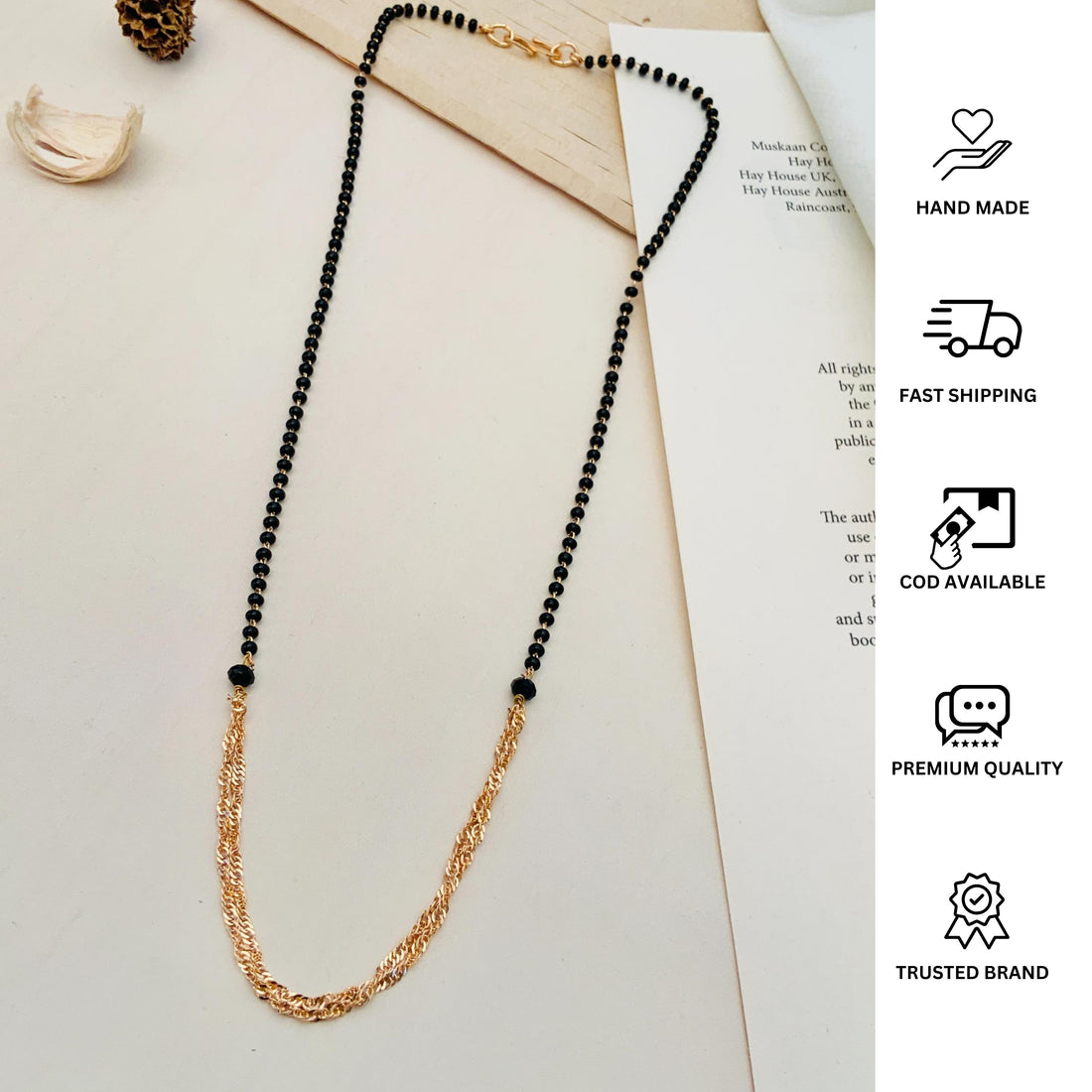 Rose Gold American Diamond Mangalsutra