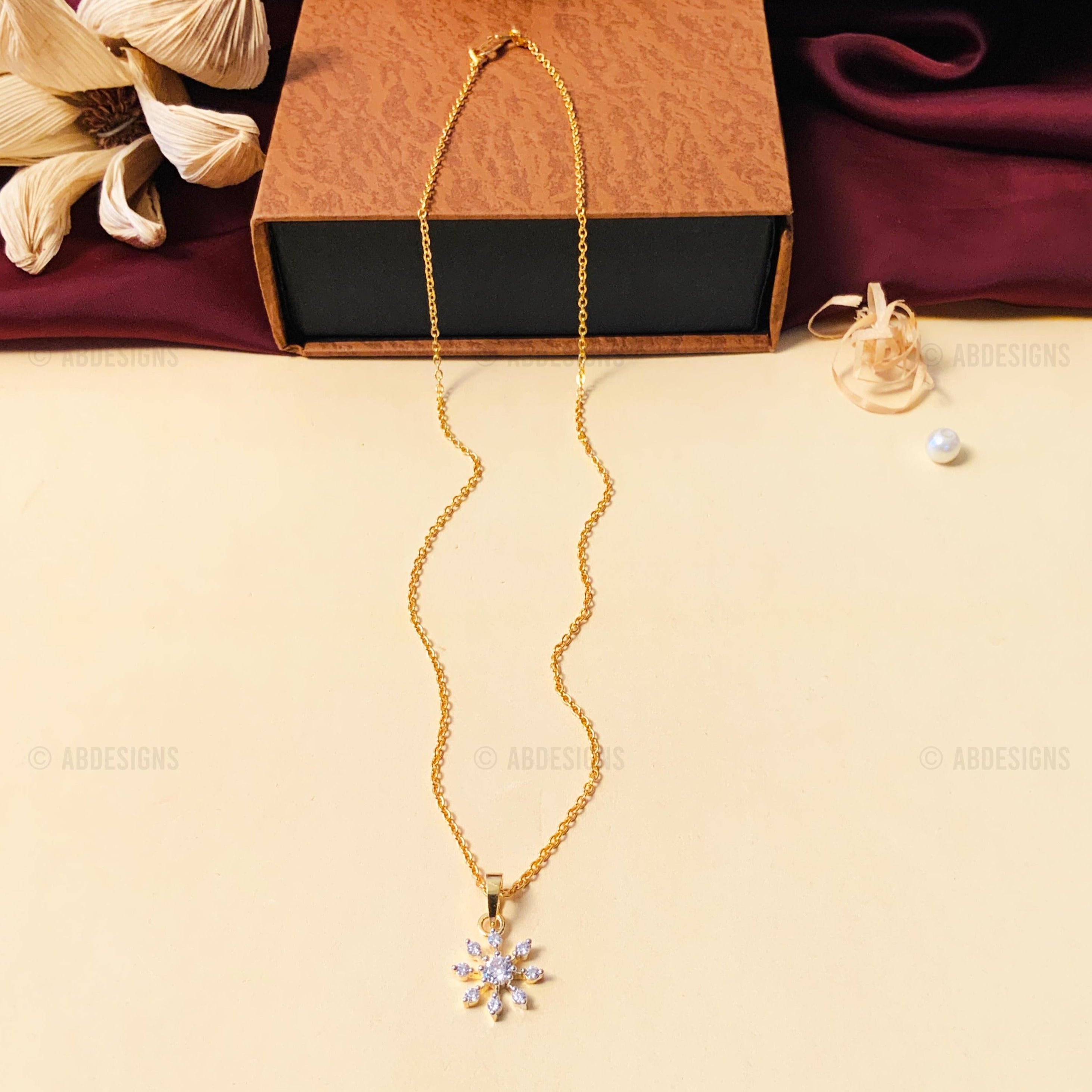 Luxurious High-Quality Gold Plated Pendant Chain - mala by Abdesigns Jewellery