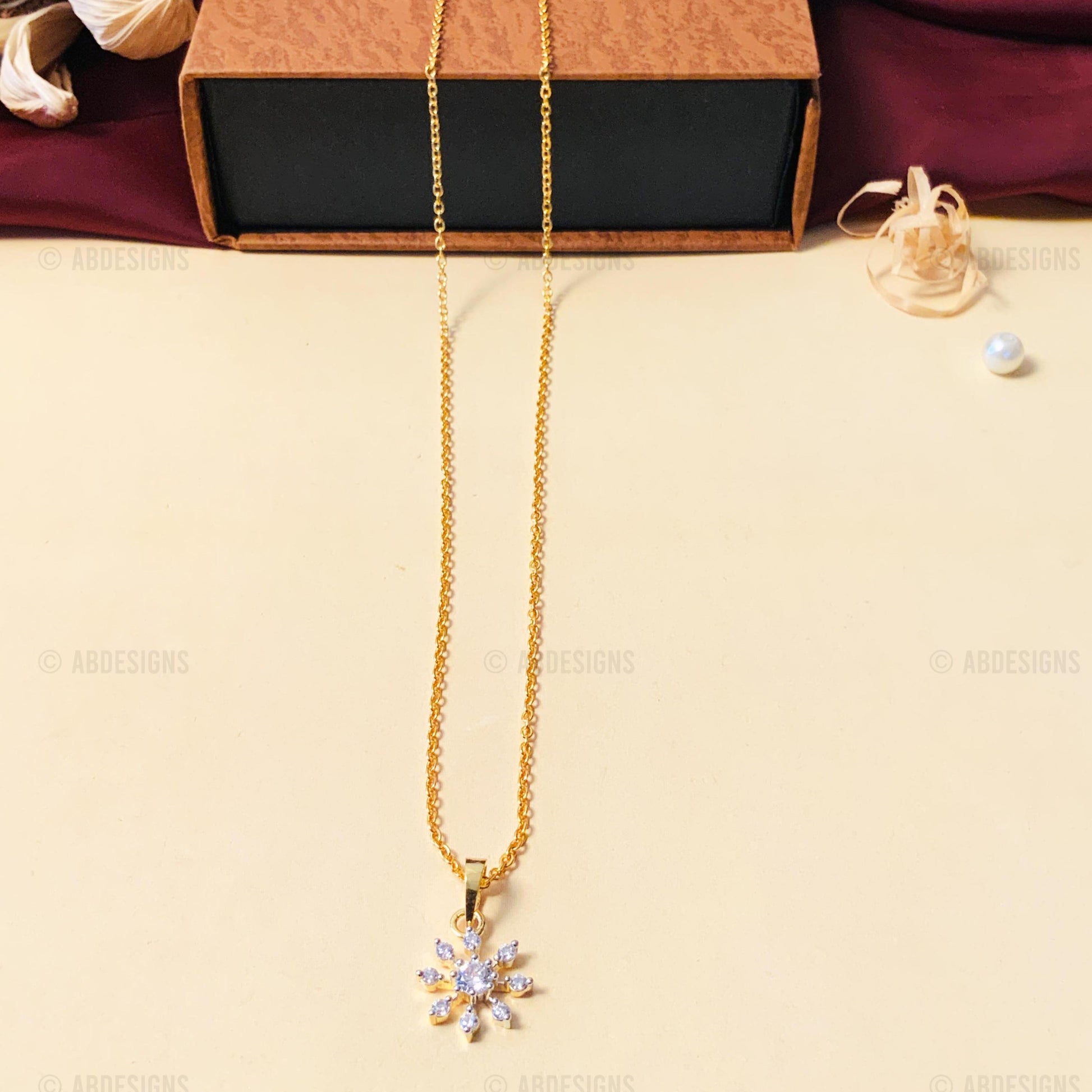 Luxurious High-Quality Gold Plated Pendant Chain - mala by Abdesigns Jewellery