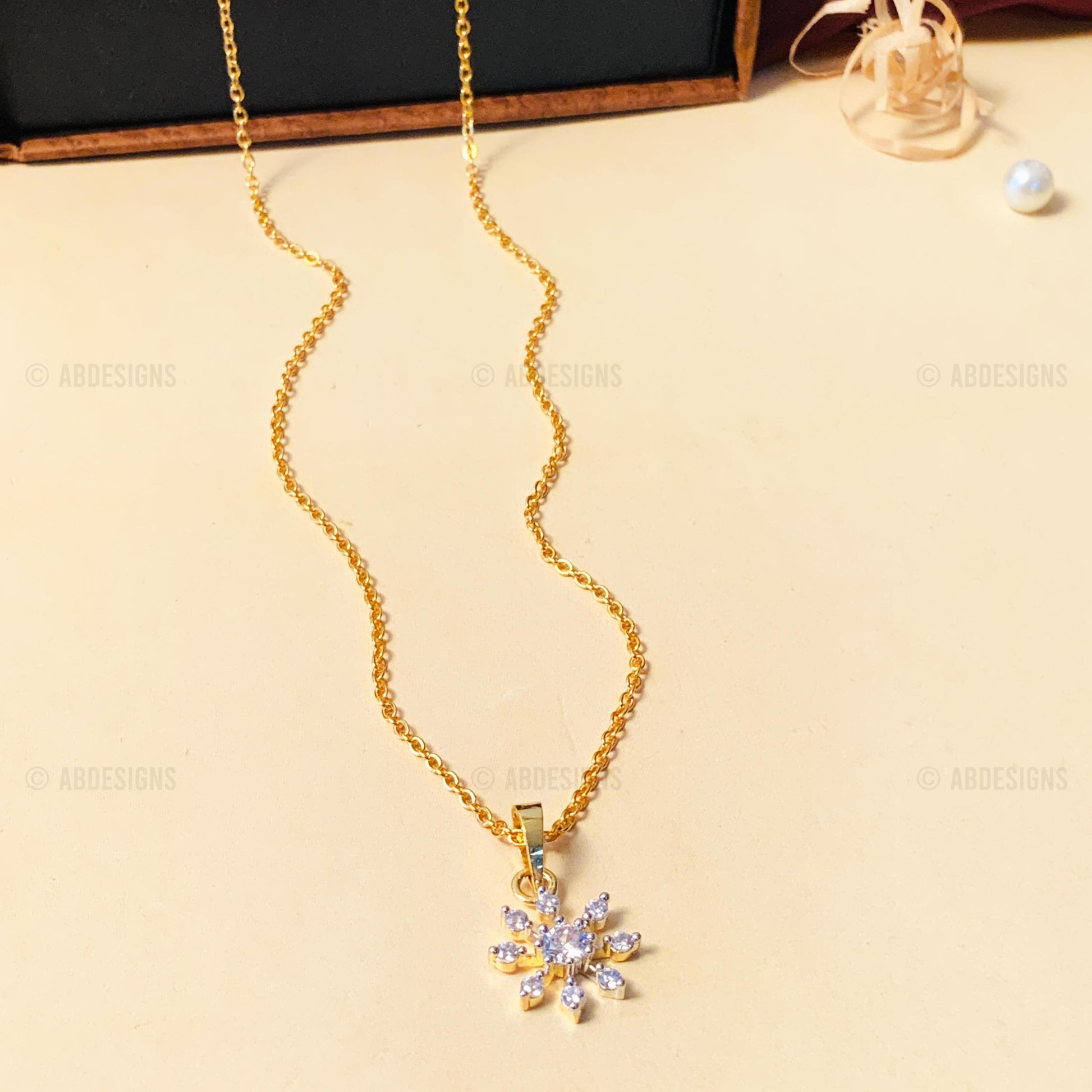 Luxurious High-Quality Gold Plated Pendant Chain - mala by Abdesigns Jewellery