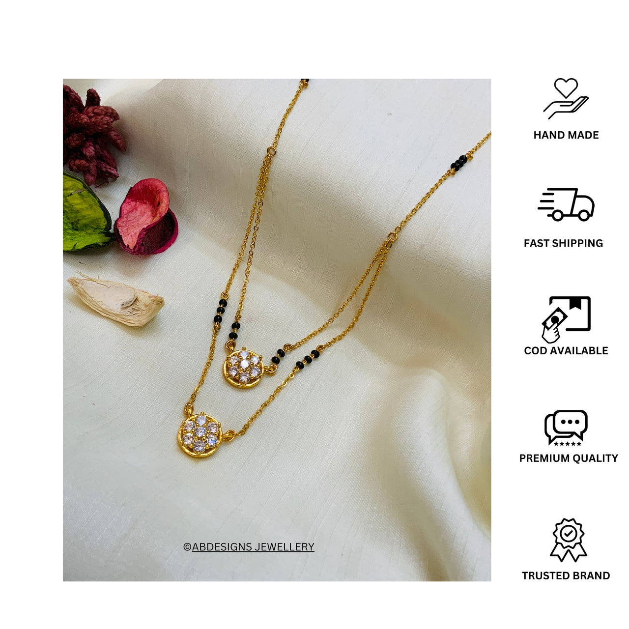 Beautiful High Quality Gold Plated Mangalsutra - Abdesignsjewellery