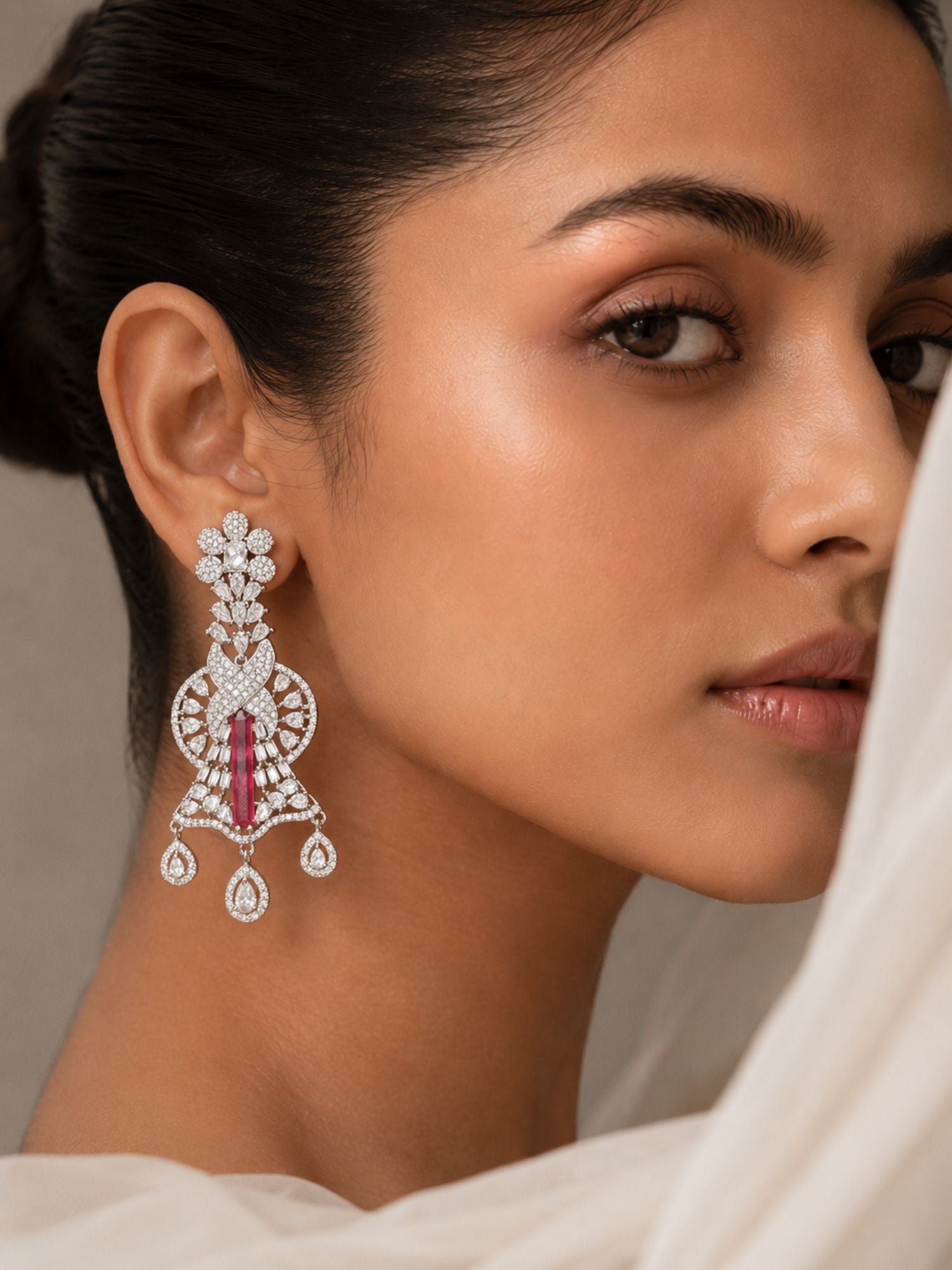 Emerald CZ Statement Earrings | Abdesigns