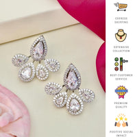 Thumbnail for Eye Catching American Diamond Silver Plated Earring