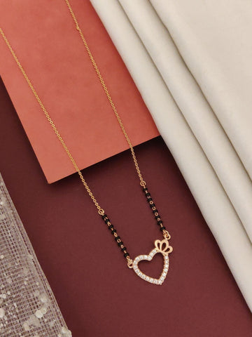 Abdesigns RoseGold Plated American Diamond Mangalsutra