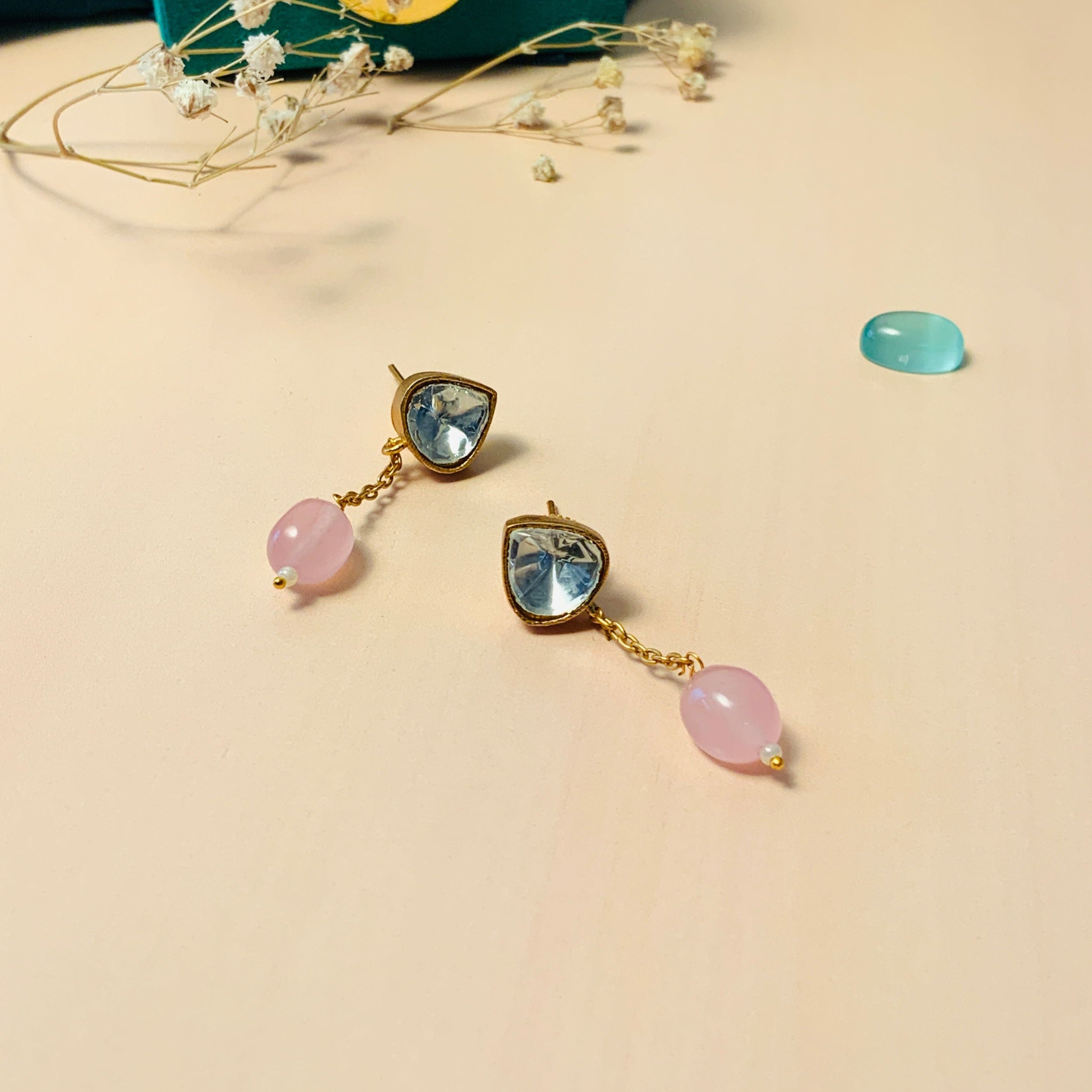 Stunning High Quality Polki Drop Necklace