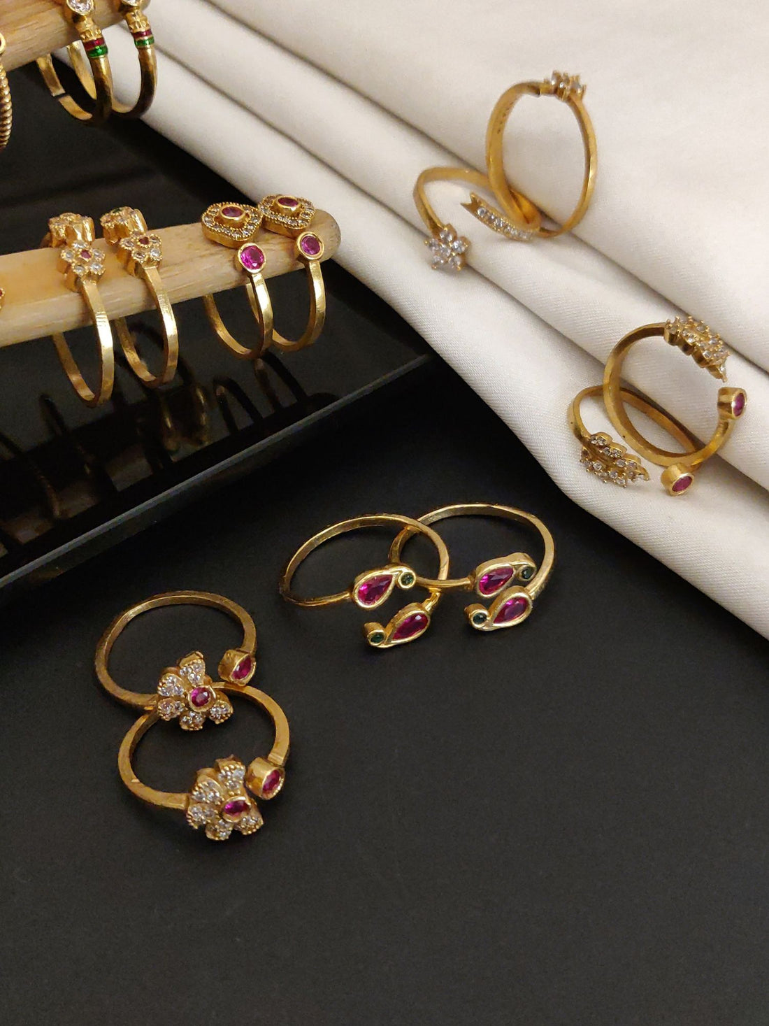 Abdesigns Set of 10 Gold Plated Toe Rings