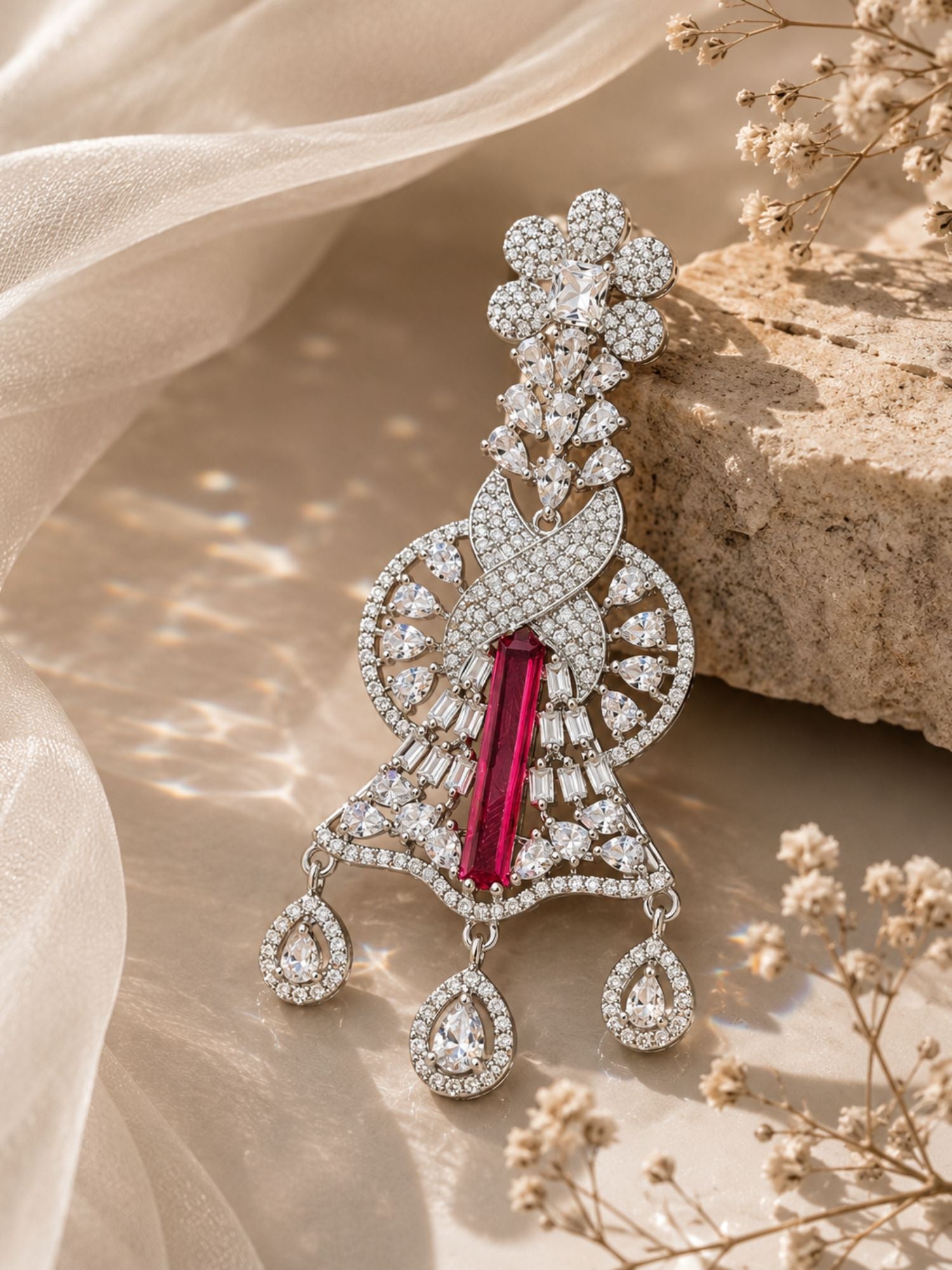Emerald CZ Statement Earrings | Abdesigns