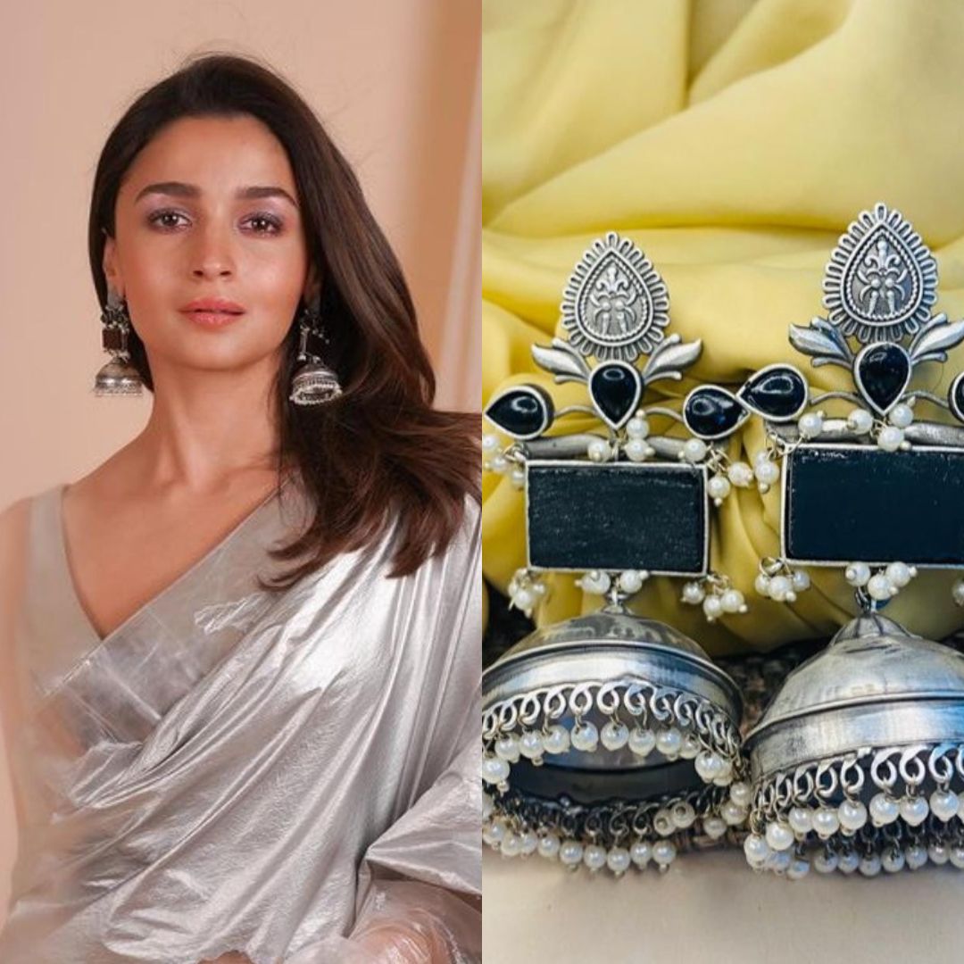 Alia Bhatt Inspired German Silver Plated Earring