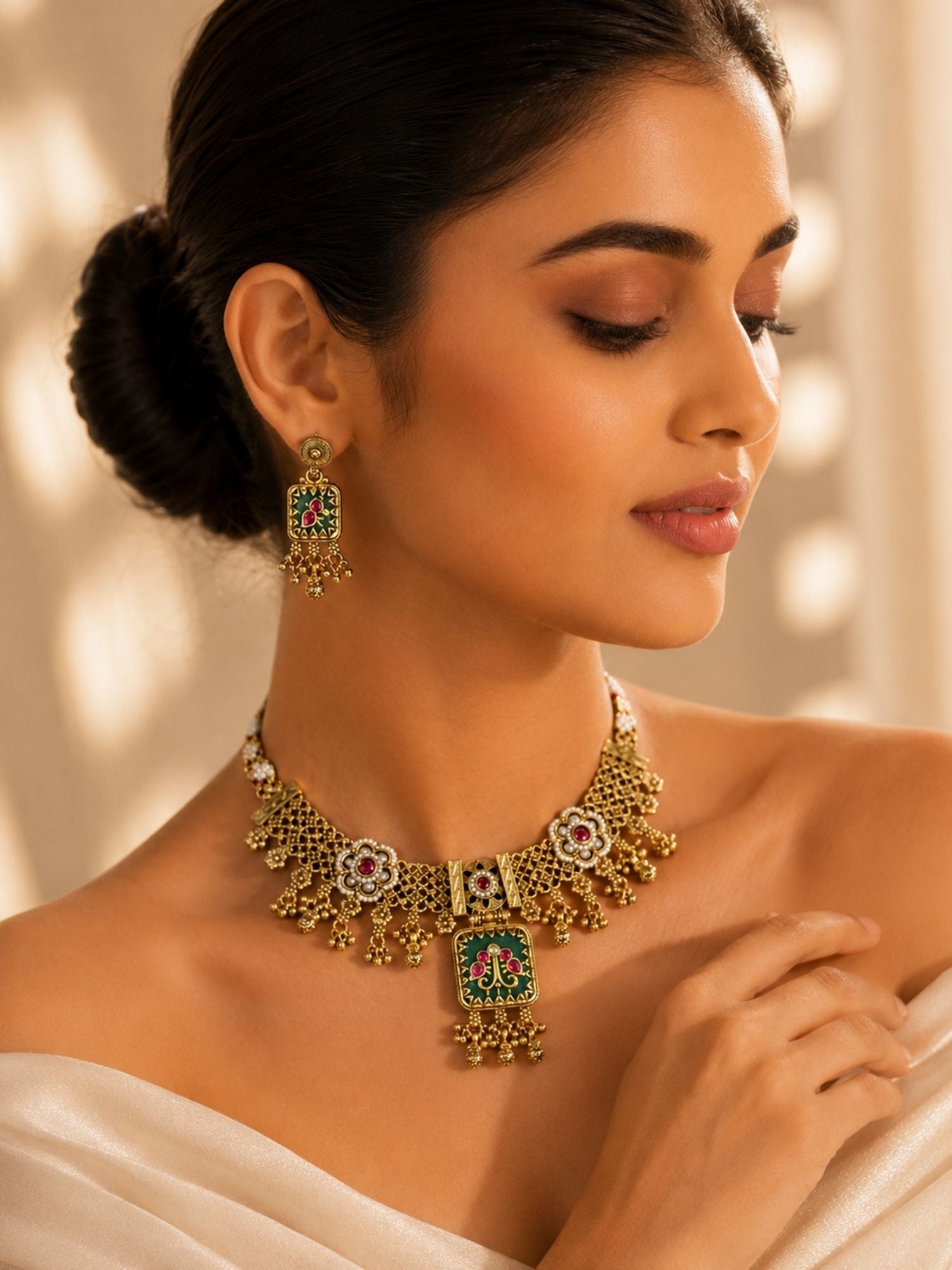 Antique Temple Necklace Set | Abdesigns