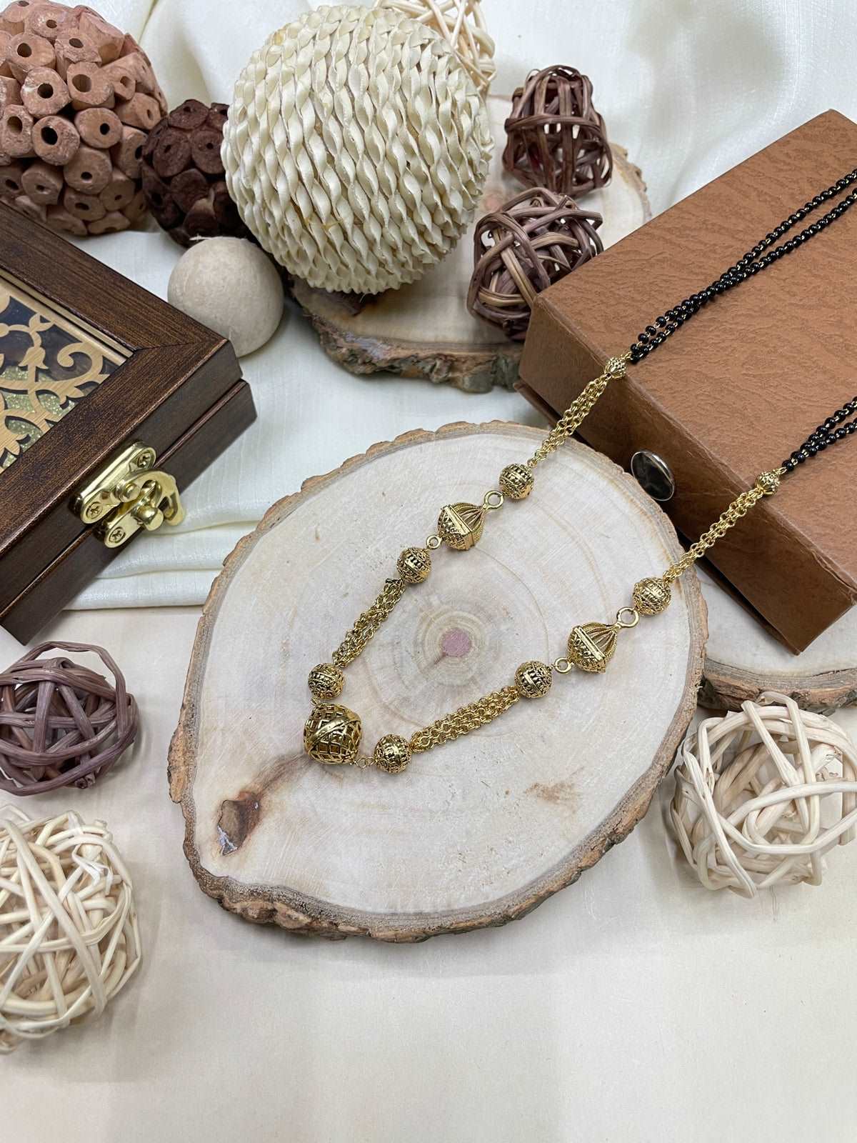 Antique High Quality Gold Ball mangalsutra - Abdesignsjewellery