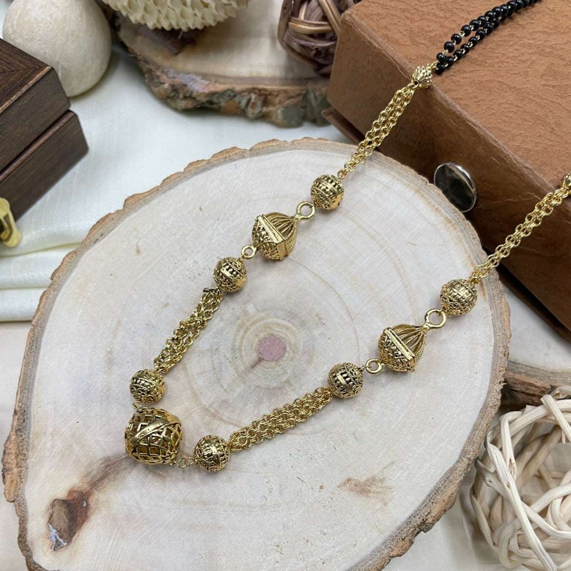Antique High Quality Gold Ball mangalsutra - Abdesignsjewellery