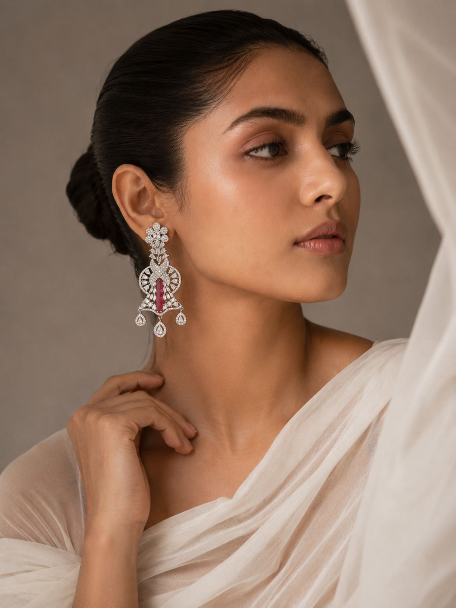 Emerald CZ Statement Earrings | Abdesigns