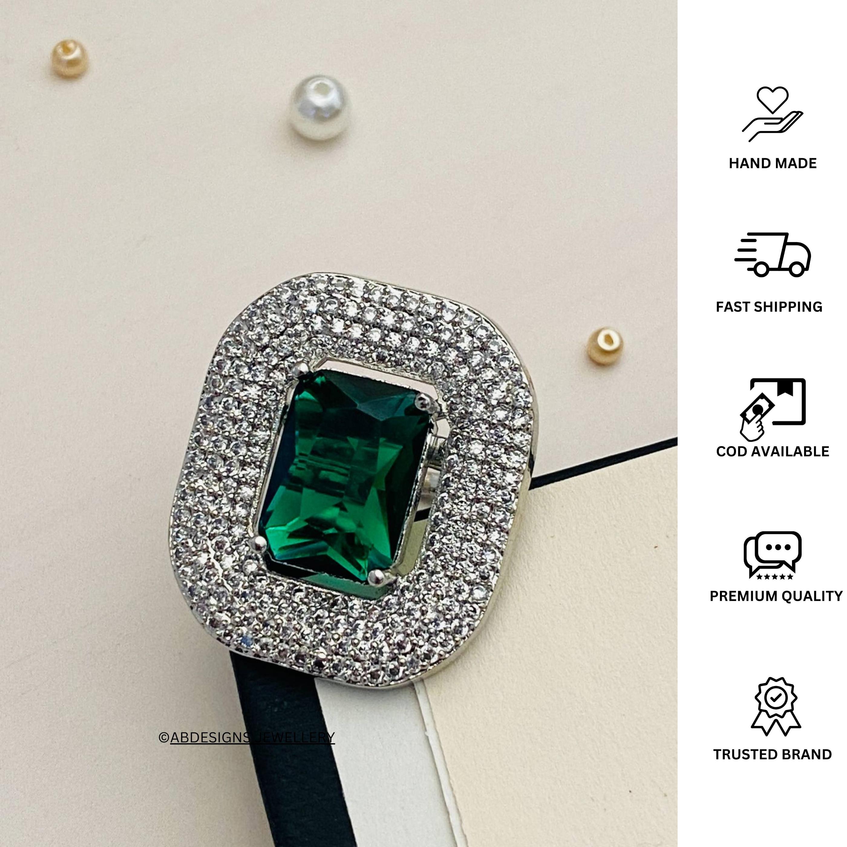 Fascinating Silver Plated CZ Ring - Abdesignsjewellery