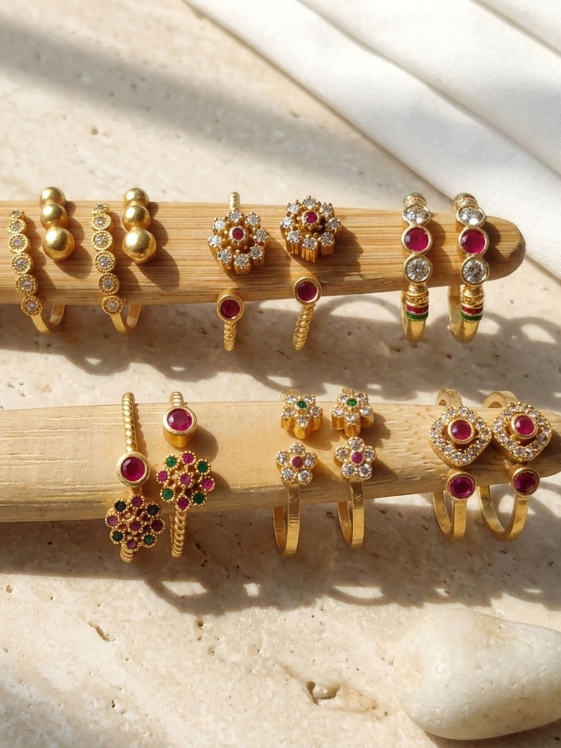 Abdesigns Set of 10 Gold Plated Toe Rings