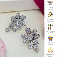 Thumbnail for Crystal American Diamond Silver Plated Earring